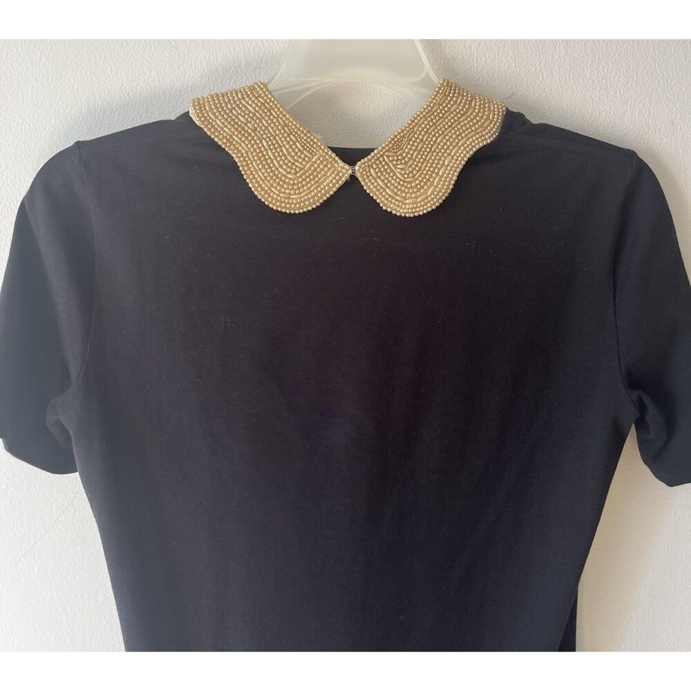 Vintage Beaded Faux Pearl Peter Pan Collar Detachable Cocktail Glam Chic